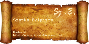 Szarka Brigitta névjegykártya